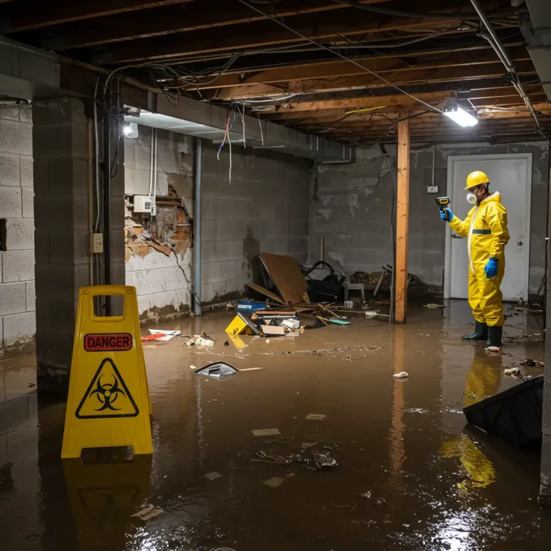 Flooded Basement Electrical Hazard in Lake Park, IA Property